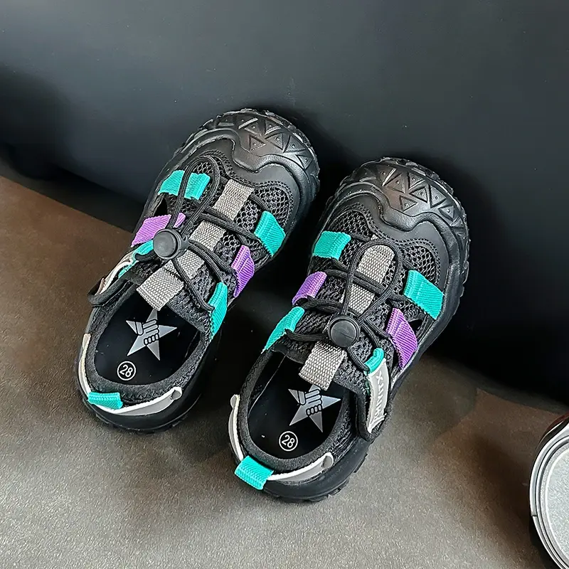 2025 Children Casual Shoes for Girl Summer New Fashion Korean Style Soft Bottom Anti-slippery Versatile Chic Cool Sports Sandals