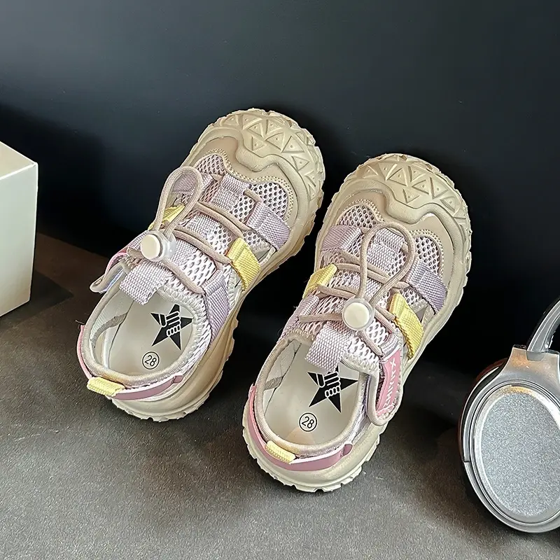 2025 Children Casual Shoes for Girl Summer New Fashion Korean Style Soft Bottom Anti-slippery Versatile Chic Cool Sports Sandals