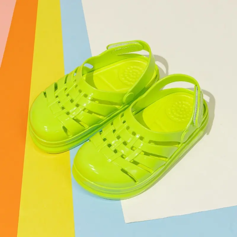 Children's Summer Sandals 2025 New Girls Simple Sandals Beach Non-slip Kids Causal Boys Hollow-out Toddlers Sandals Soft EVA