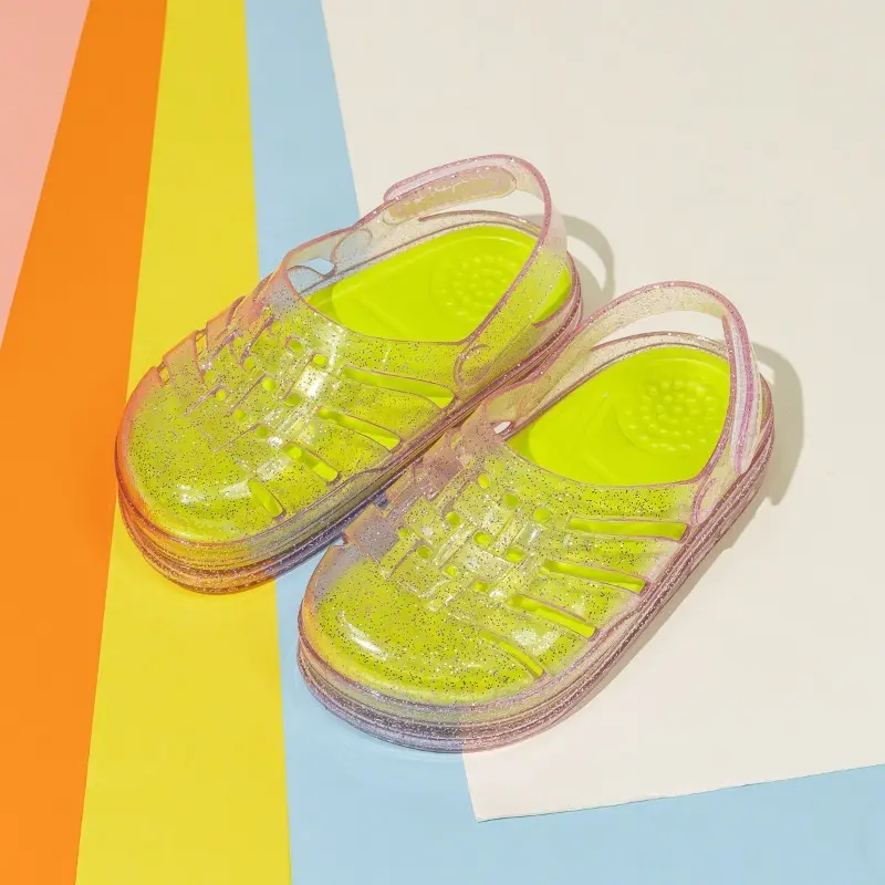 Children's Summer Sandals 2025 New Girls Simple Sandals Beach Non-slip Kids Causal Boys Hollow-out Toddlers Sandals Soft EVA