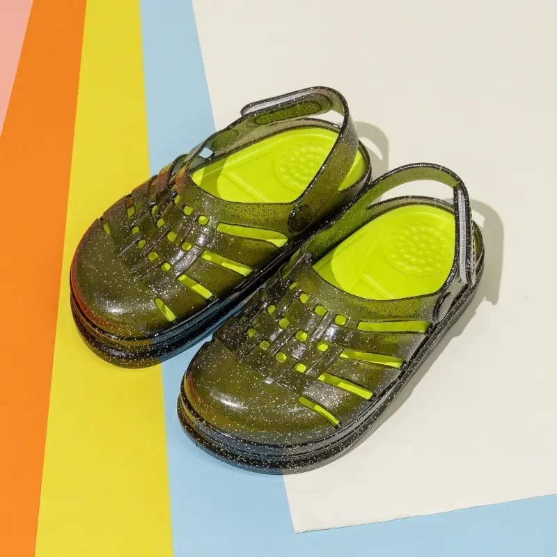 Children's Summer Sandals 2025 New Girls Simple Sandals Beach Non-slip Kids Causal Boys Hollow-out Toddlers Sandals Soft EVA