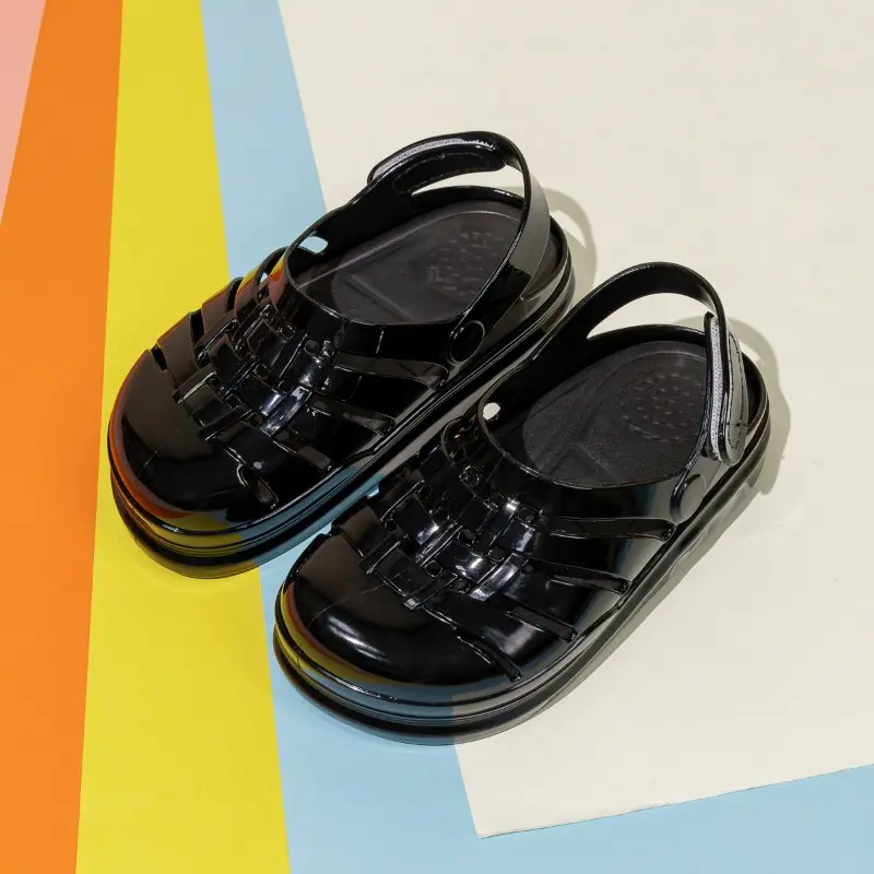 Children's Summer Sandals 2025 New Girls Simple Sandals Beach Non-slip Kids Causal Boys Hollow-out Toddlers Sandals Soft EVA