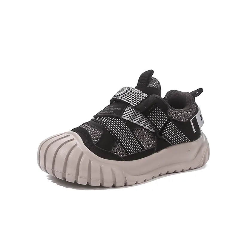Boys Girls Tennis Shoes Toes Capped Mesh Breathable Kids Casual Shoes Soft Bottom 2025 Autumn New Children Sports Shoes Trendy