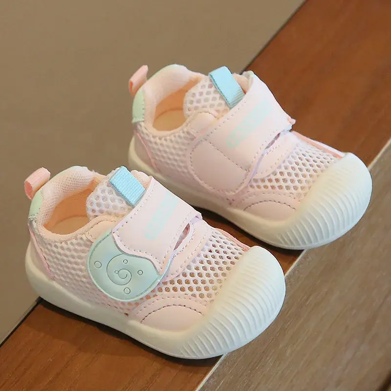 Baby Sports Shoes Soft Sole Cute Boys Girls Casual Shoes Mesh Breathable 2025 New Toddler Walking Shoes First Walkers Non-slip
