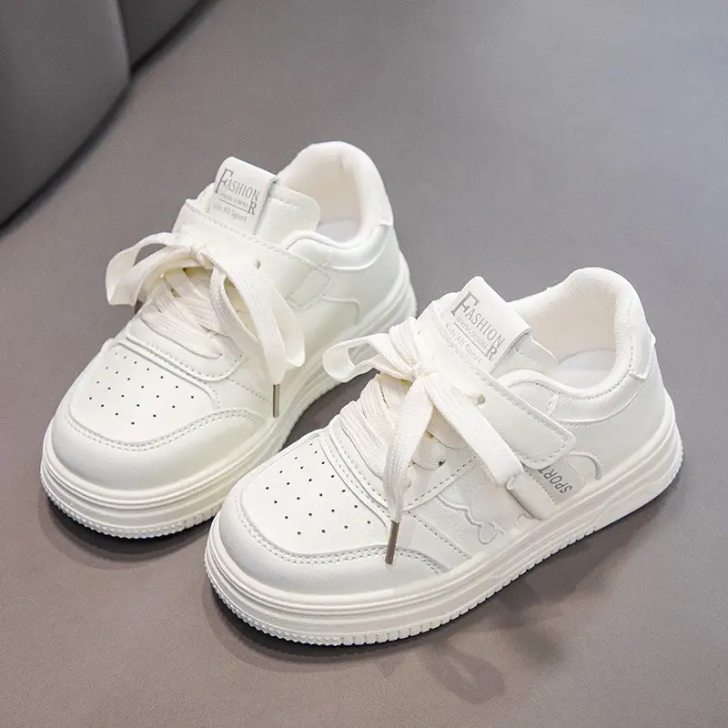 2025 Children Casual Shoe for Girls Boys Spring New Fashion Korean Style Soft Anti-slippery Versatile Student Little White Shoes