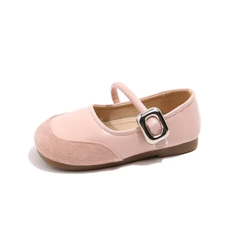 2025 Children Leather Shoes for Girls Spring New Fashion Korean Style Soft Anti-slippery Versatile Chic Princess Elegant Shoes