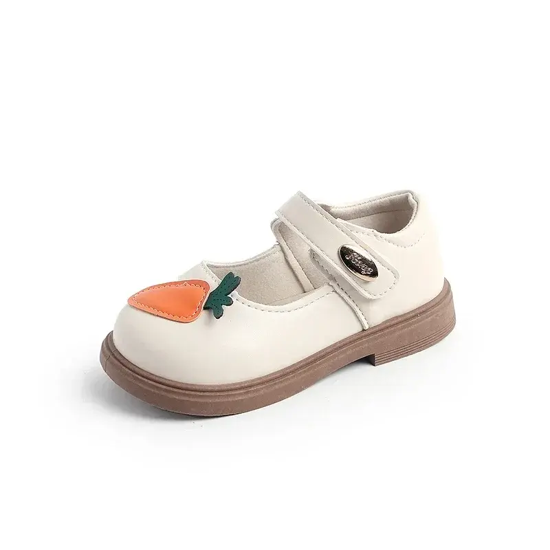 Kids Princess Shoes Non-slip Soft Sole Toddle Girls Flats Cute Rabbit 2025 New Fashion Children Leather Shoes Round Toes Sweet