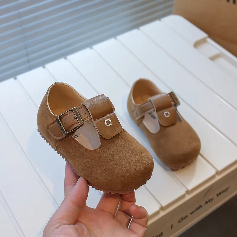 2024 Children Leather Shoes for Girls Boy Autumn New Fashion Korean Style Soft Bottom Anti-slippery Versatile Chic Casual Flats