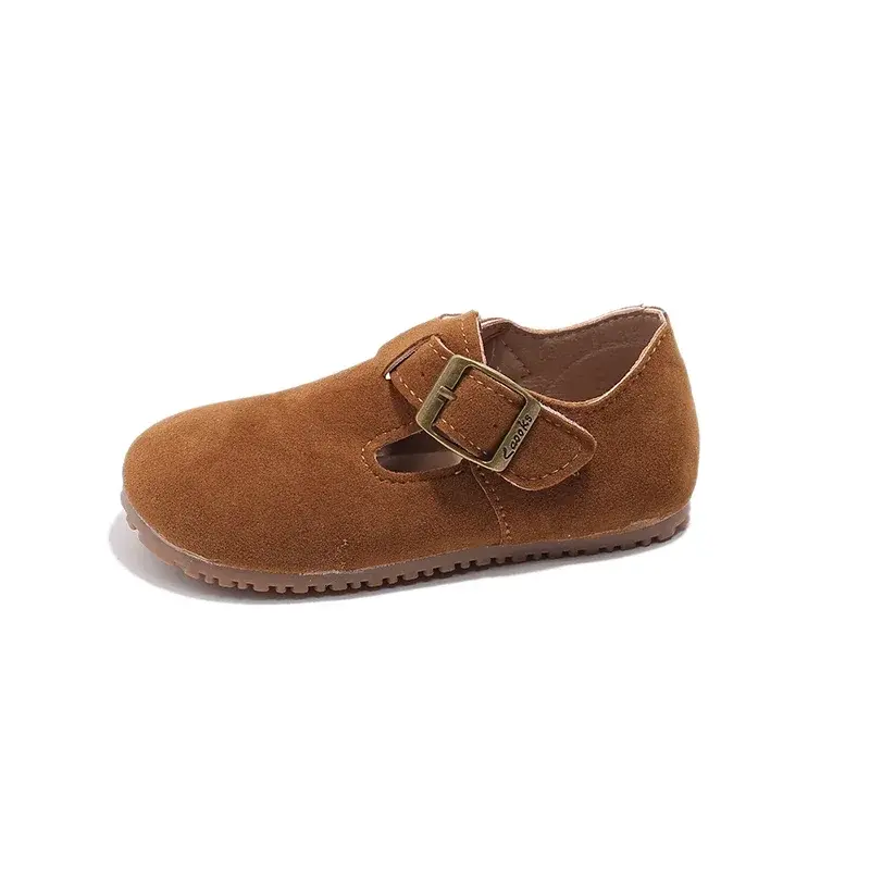 2025 Children Leather Shoes for Girls Spring New Fashion Korean Style Soft Bottom Anti-slippery Chic Versatile Breathable Flats