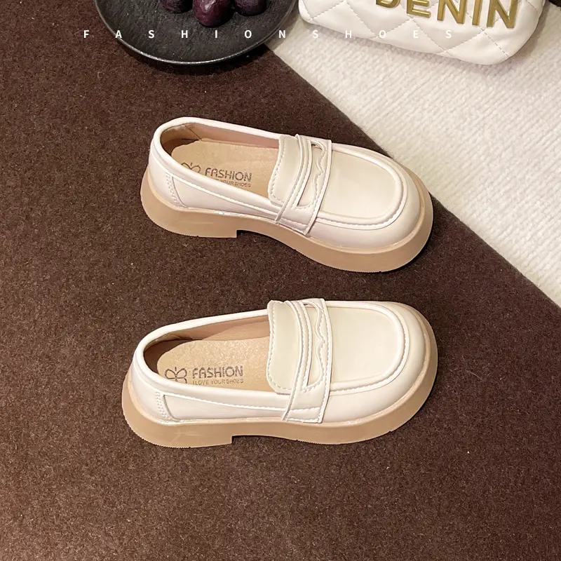 Girls Princess Leather Shoes School Black Uniform Versatile Children's Loafers Simple Fashion Spring Autumn Kids Mary Jane Shoes