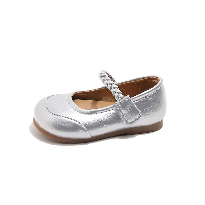 2025 Children Leather Shoes for Girls Spring New Fashion Korean Style Soft Anti-slippery Versatile Chic Simple Princess Shoes