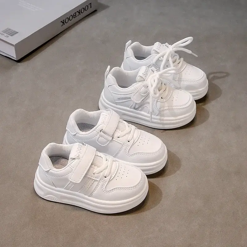Kids Casual Shoes for Students 2025 New Boys Girls School White Shoes Non-slip Soft Sole Children Skate Shoes Sneakers Trendy