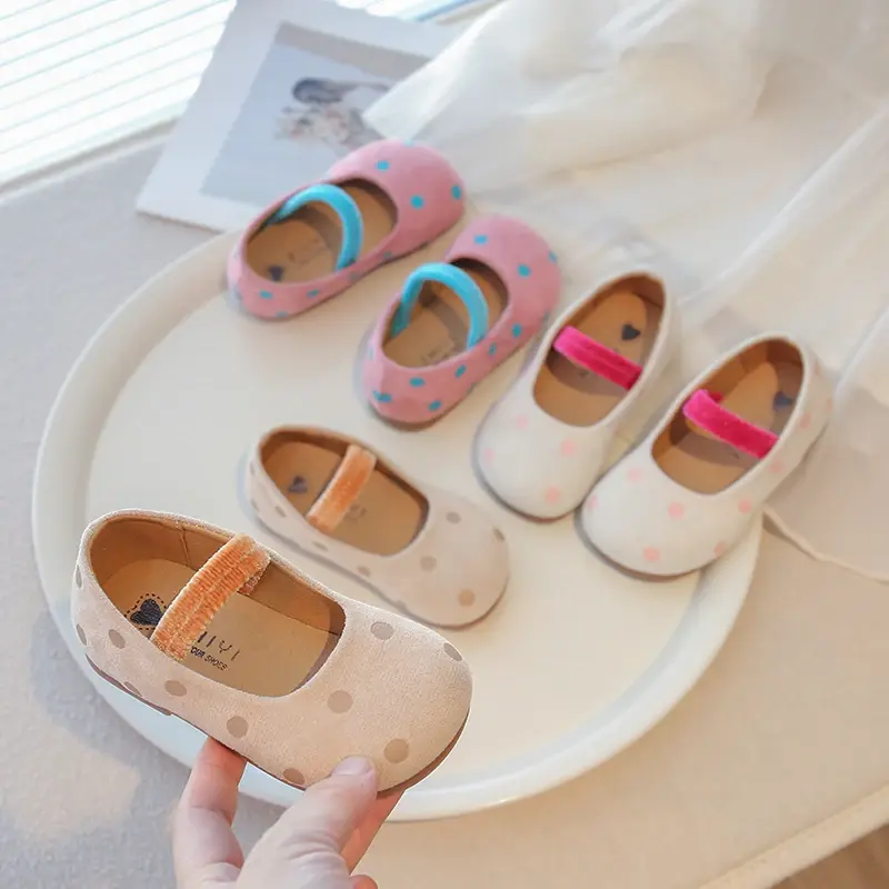 2025 Children Casual Shoes for Girls Spring New Fashion Korean Style Soft Bottom Anti-slippery Versatile Chic Sweet Dress Shoes
