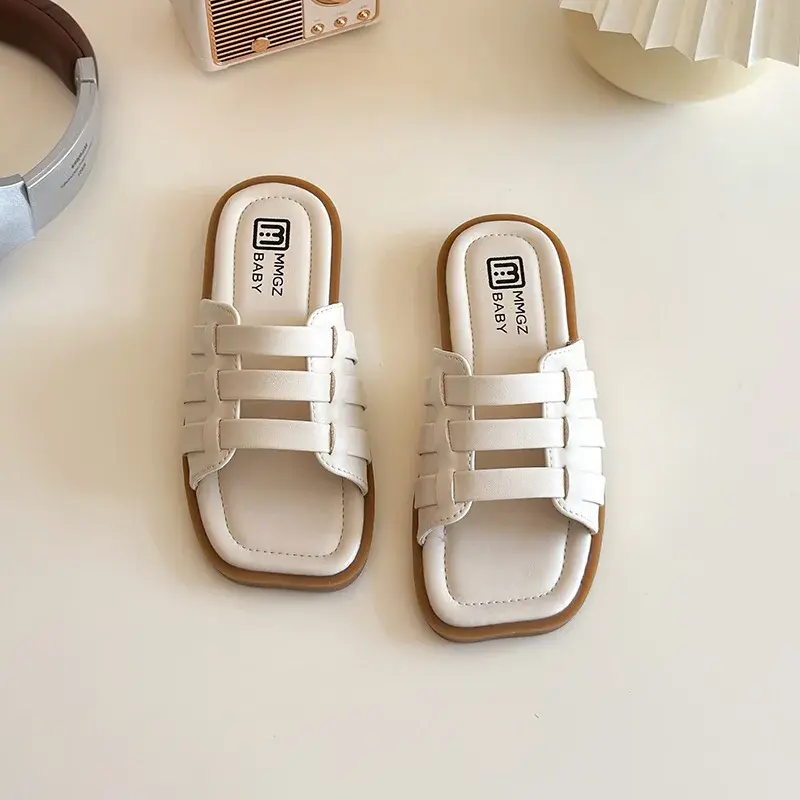 2025 Children Fashion Slippers for Girls Summer New Korean Style Soft Non-slip Versatile Simple Daily Casual Princess Sandals