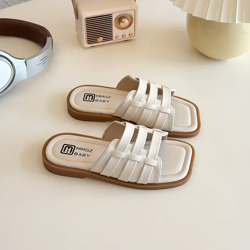 2025 Children Fashion Slippers for Girls Summer New Korean Style Soft Non-slip Versatile Simple Daily Casual Princess Sandals