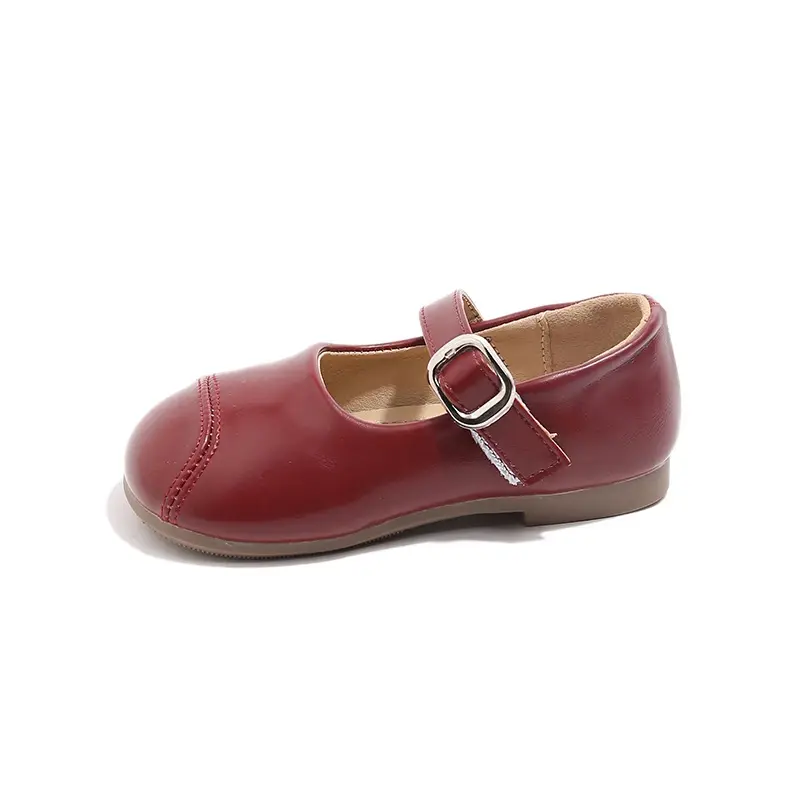 2025 Children Casual Shoes for Girls Spring New Fashion Korean Style Soft Anti-slippery Versatile Retro Princess Leather Shoes