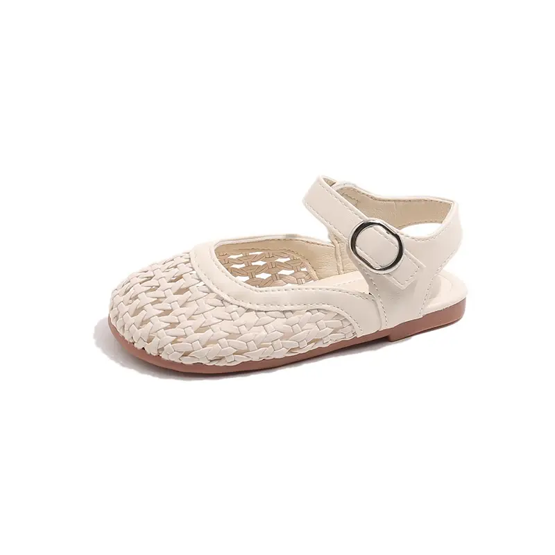 2025 Children Casual Sandals for Girls Summer New Fashion Korean Style Soft Sole Non-slip Versatile Cut-outs Princess Beach Shoe