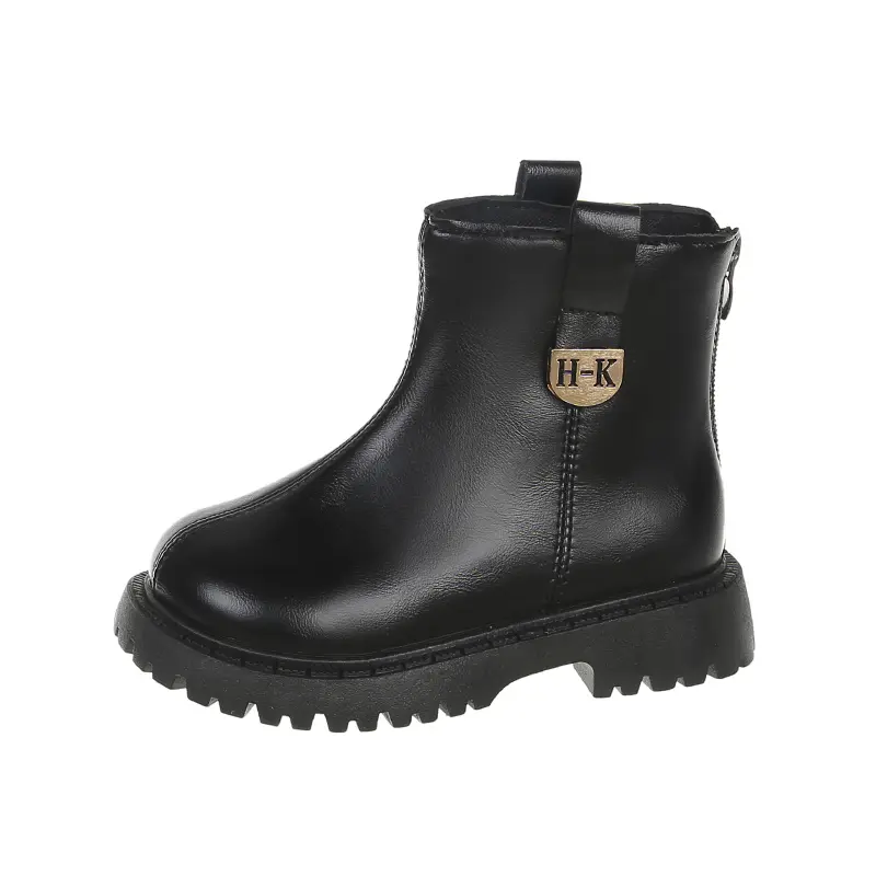 Girls Casual Short Boots Round Toes Soft Bottom Kids Ankle Boots Back Zipper 2025 Autumn New Children Fashion Boots Non-slip