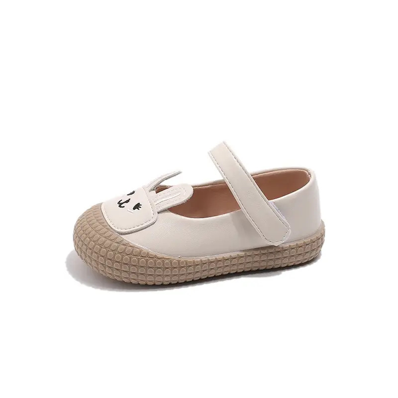 2025 Children Leather Shoes for Girls Spring New Fashion Korean Style Soft Anti-slippery Versatile Chic Cute Cartoon Baby Shoes