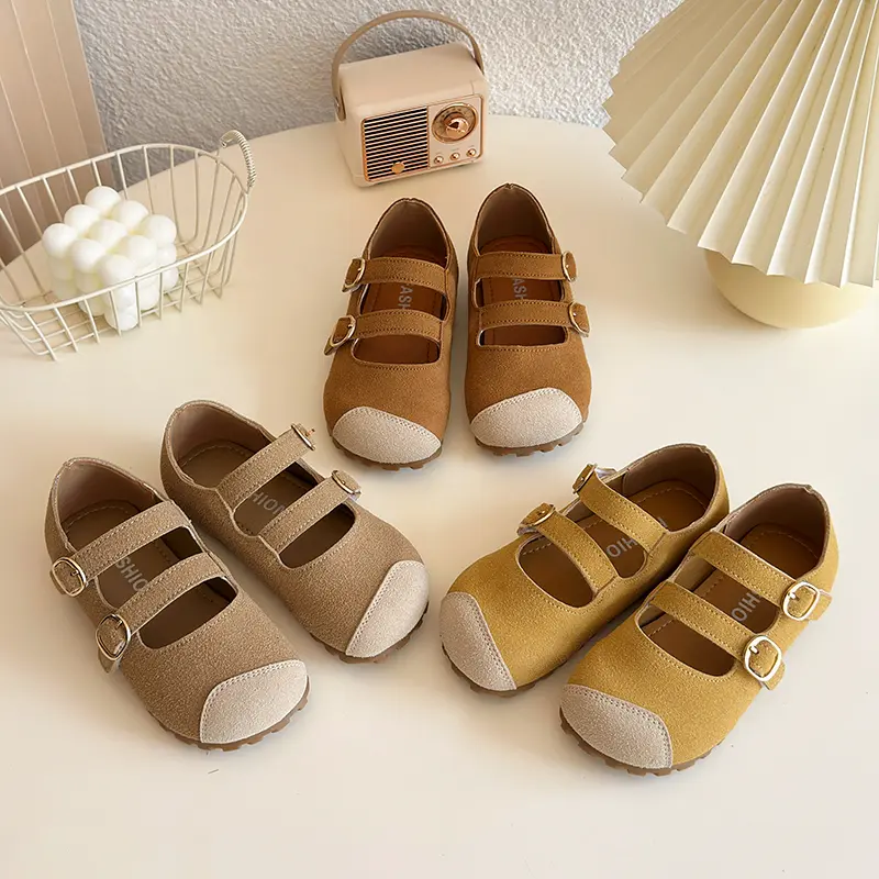 2025 New Children's Shoe for Girl Fashion Patchwork Toddler Casual Shoes Fashion Soft Bottom Kids Leather Shoes Spring Autumn