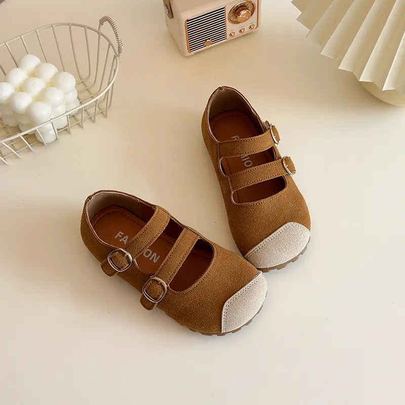2025 New Children's Shoe for Girl Fashion Patchwork Toddler Casual Shoes Fashion Soft Bottom Kids Leather Shoes Spring Autumn