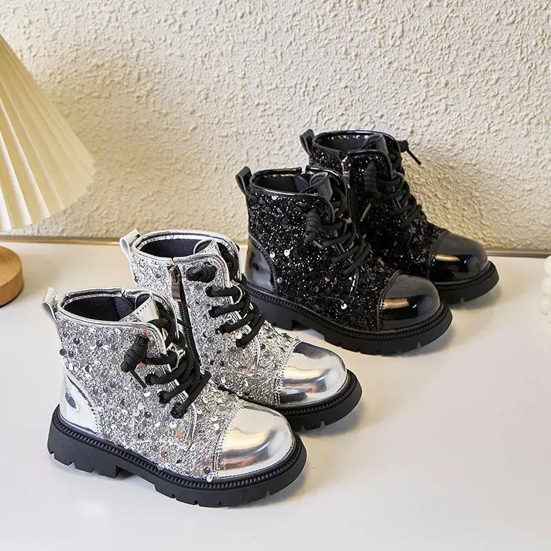 2024 Children Short Boots for Girls Autumn Winter New Fashion Korean Style Soft Bottom Comfortable Casual Versatile Leather Shoe