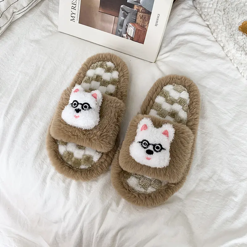 2025 Children Cotton Slippers for Girls Winter New Fashion Korean Style Soft Bottom Anti-slippery Versatile Chic Keep Warm Flats