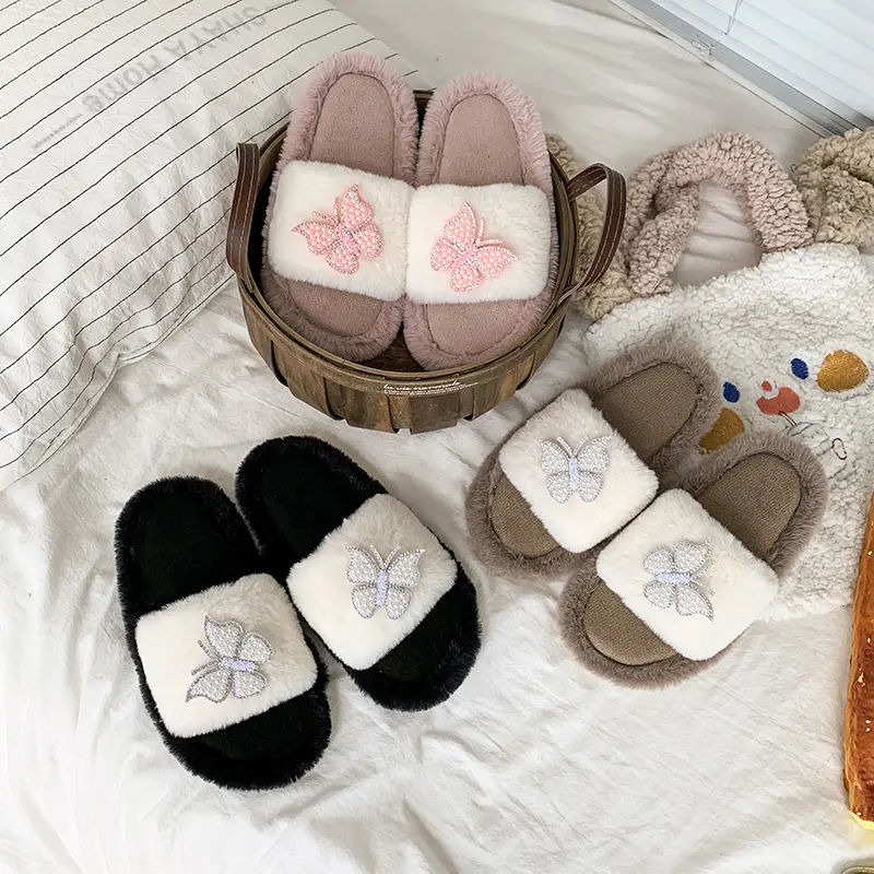 2025 Children Casual Cotton Slippers for Girls Winter New Fashion Korean Style Soft Bottom Non-slip Versatile Keep Warm Shoes