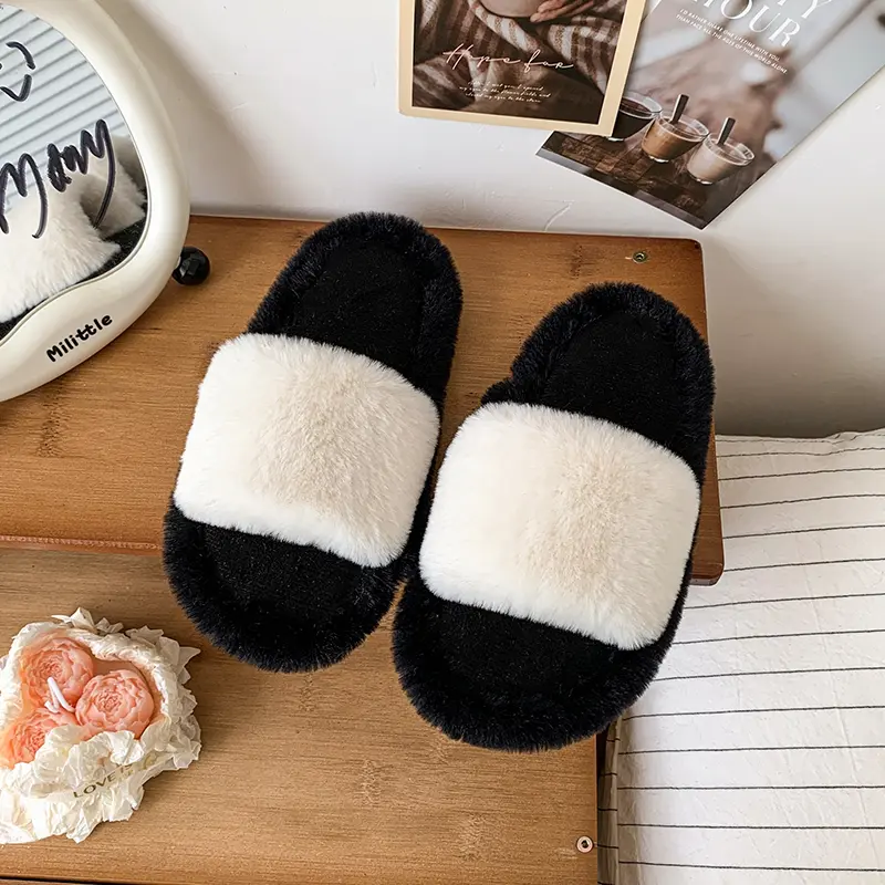 2025 Childen Casual Shoes for Girls Winter New Fashion Korean Style Soft Bottom Anti-slippery Versatile Keep Warm Plush Slippers