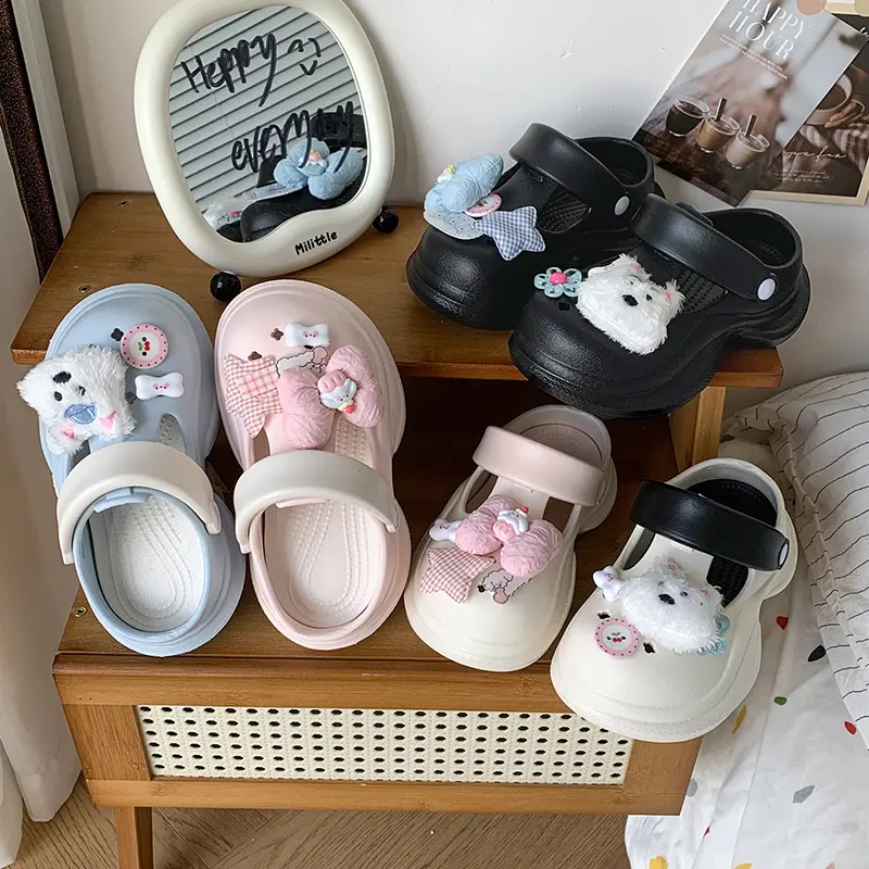 2025 Children Casual Slippers for Girls Summer New Fashion Korean Style Soft Bottom Anti-slippery Versatile Cut-outs Beach Shoes