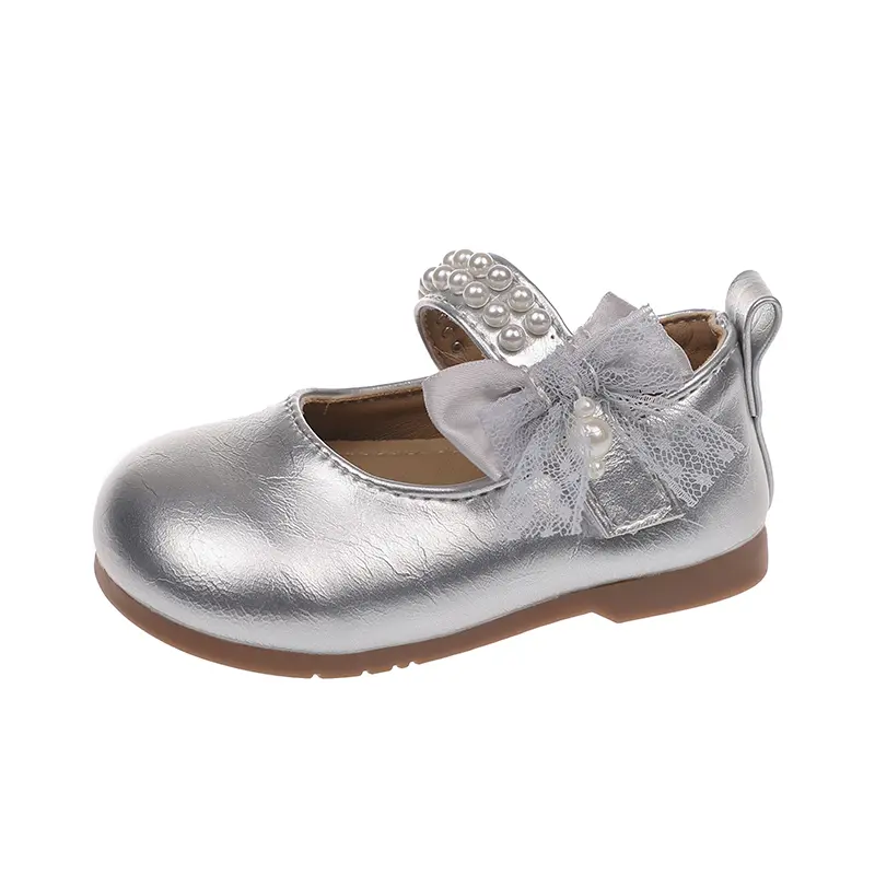 Baby Walking Shoes Soild Color Versatile Kids Flat Shoes Round Toes 2025 Spring Autumn New Girls Princess MaryJanes Size 15-25