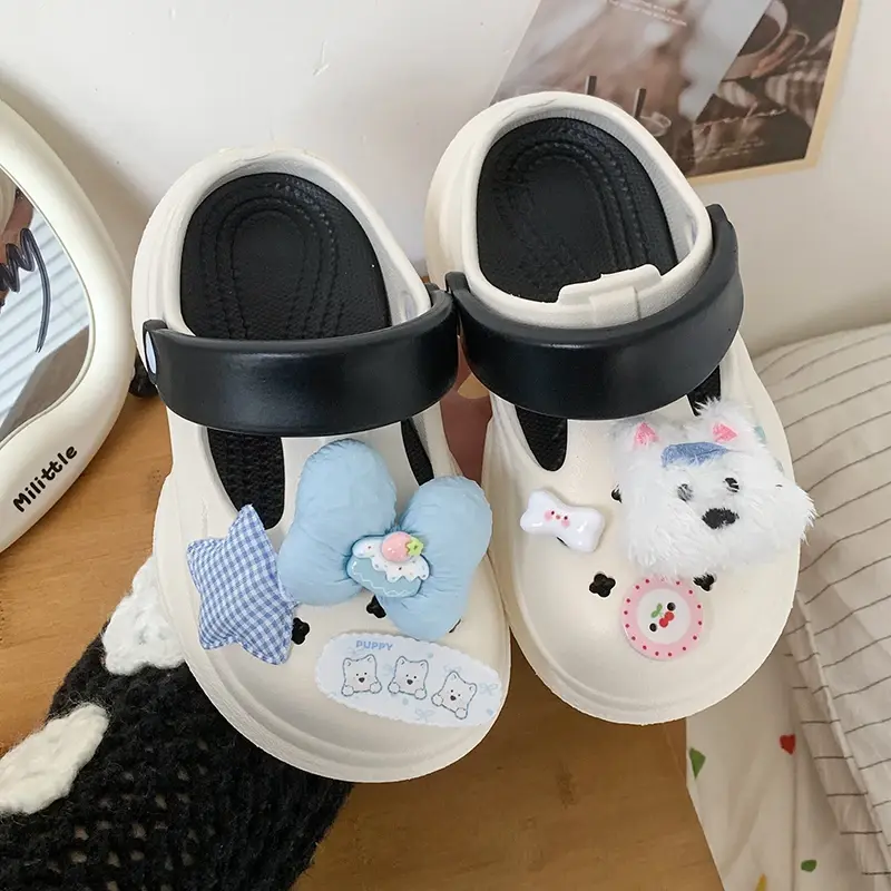 2025 Children Casual Slippers for Girls Summer New Fashion Korean Style Soft Bottom Anti-slippery Versatile Cut-outs Beach Shoes