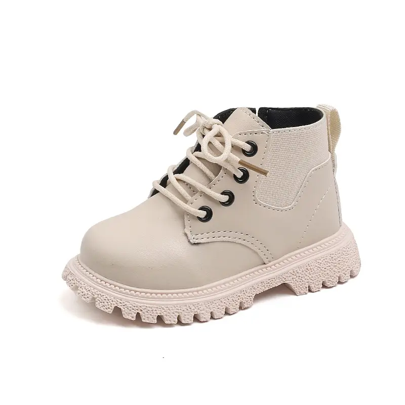 Children British Boots Retro Side Zip Kids Short Boots Non-slip Soft Bottom 2025 Autumn New Boys Girls Ankle Boots Soild Color