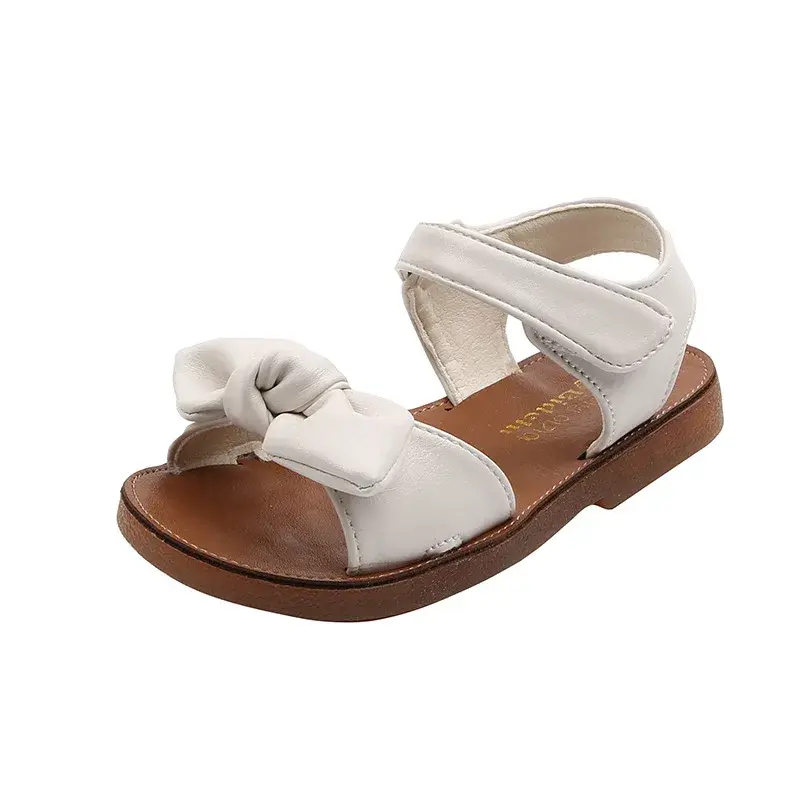Casual Butterfly-knot Non-slip Soft Kid Toddler Baby Shoes Summer Korean Little Children's Girls Princess Open Toe Beach Sandals
