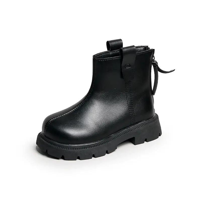 2024 Children Short Boots for Girls Autumn New Fashion Korean Style Soft Anti-slippery British Versatile Casual Leather Shoes