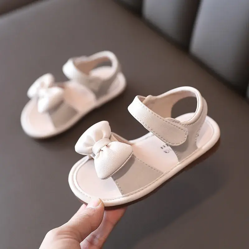 Casual Butterfly-knot Non-slip Soft Kid Toddler Baby Shoes Summer Korean Little Children's Girls Princess Open Toe Beach Sandals