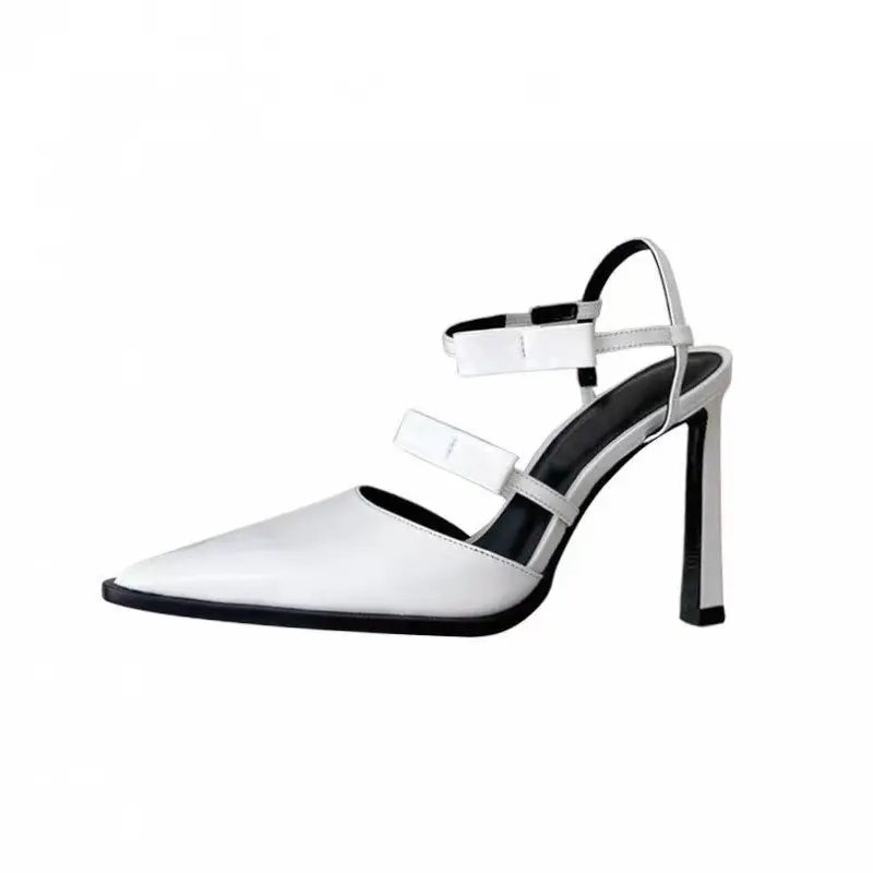 Luxury Women's Sandals Summer Fashion Point-toe Women Roman High Heels Sandals with Side Bowknot Versatile Elegant Ladies Shoes