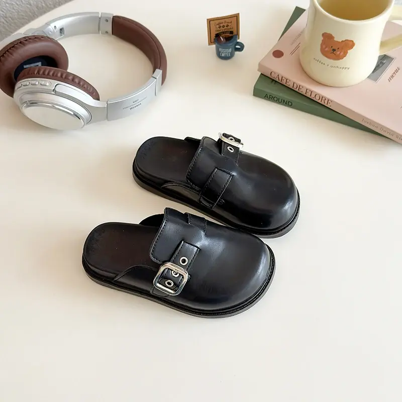 Children Casual Leather Shoes for Girls 2025 Summer New Fashion Korean Style Soft Bottom Anti-slippery Versatile Elegant Shoes