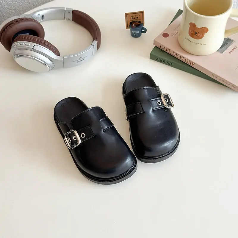 Children Casual Leather Shoes for Girls 2025 Summer New Fashion Korean Style Soft Bottom Anti-slippery Versatile Elegant Shoes