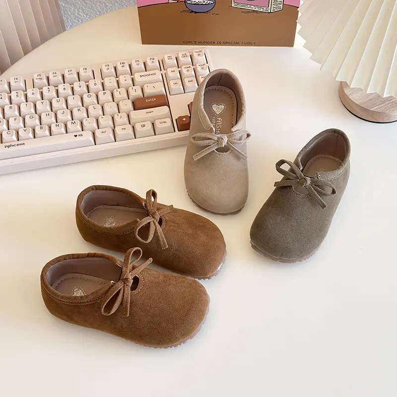 Spring Autumn New Children's Leather Shoes Simple Non-slip Girls Fashion Causal Shoes Soft Bottom Versatile Kids Flats Moccasins