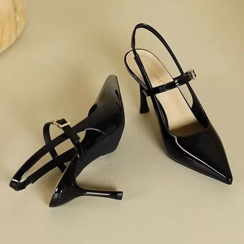 Summer Women's Slingback Sandals New Formal Ladies Pointed Toe Formal Sandals Elegant Causal Women's Thin High Heels Versatile