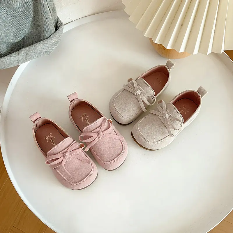 Children Casual Shoes Solid Color Boys Girls Moccasins Shoes Soft Sole Anti-slippery Kids Flats Princess Shoes Size 21-30