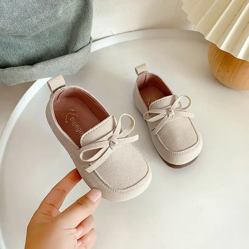 Children Casual Shoes Solid Color Boys Girls Moccasins Shoes Soft Sole Anti-slippery Kids Flats Princess Shoes Size 21-30