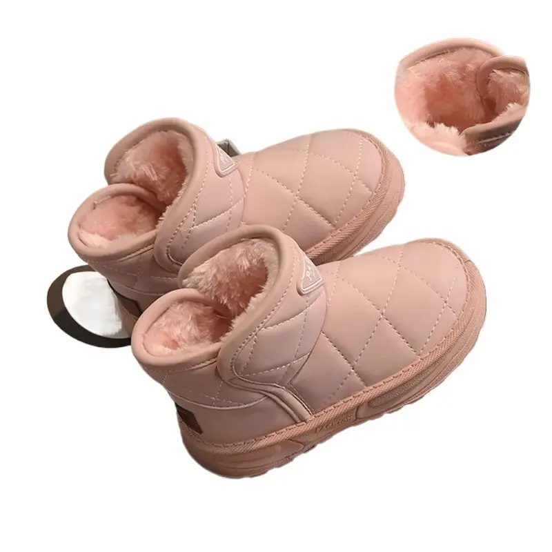 2025 Children Snow Boots for Girls Winter New Fashion Korean Style Soft Bottom Anti-slippery Versatile Keep Warm Ankle Shoes