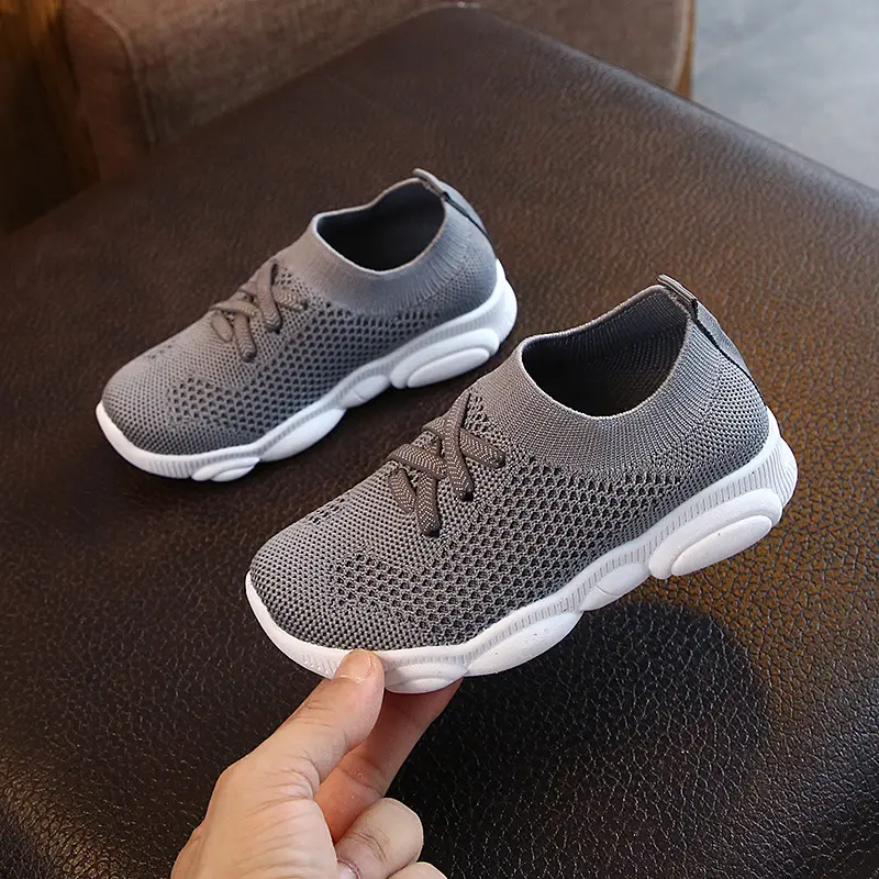 Kids Shoes Girls Boys Sports Shoes Antislip Baby Sneaker Casual Flat Sneakers Children Running Shoes Air Mesh Slip-on Size 22-39