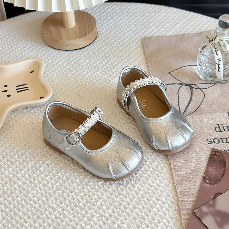 2025 Children Leather Shoes for Girls Autumn New Fashion Korean Style Soft Bottom Anti-slippery Versatile Chic Princess Shoes