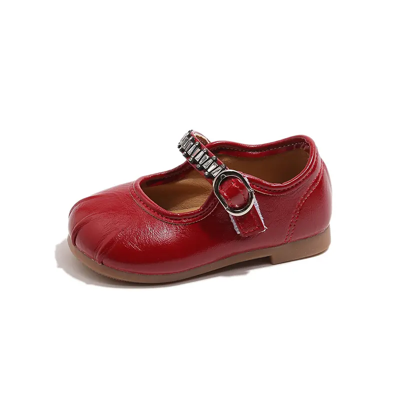 2025 Children Leather Shoes for Girls Autumn New Fashion Korean Style Soft Bottom Anti-slippery Versatile Chic Princess Shoes