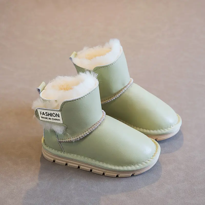 New Children's Winter Boots for Girl Fashion Warm Versatile Boy Snow Boots Trend Causal Kids Ankle Cotton Boots Thickened Plush