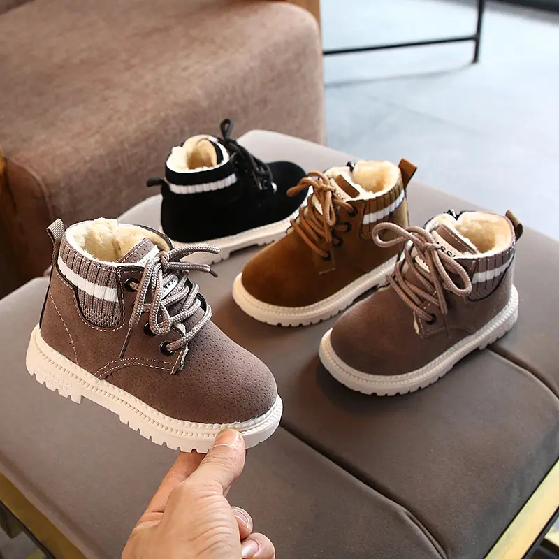 Children Ankle Boots Retro Soft Bottom for Kids Snow Boots Non-slip 2025 Autumn Winter New Boys Girls Short Boots Round Toes