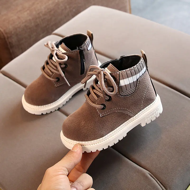 Children Ankle Boots Retro Soft Bottom for Kids Snow Boots Non-slip 2025 Autumn Winter New Boys Girls Short Boots Round Toes